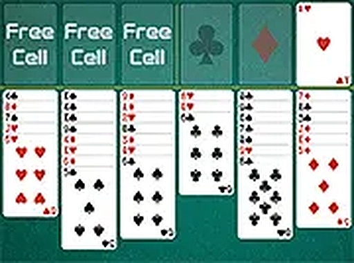 Freecell Solitaire Card Puzzle